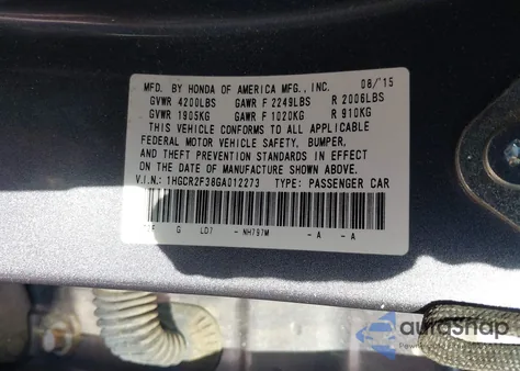2016 Honda Accord Lx from USA, damaged, VIN 1HGCR2F38GA012273
